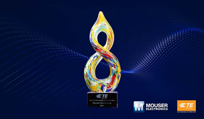 Mouser Electronics Named Global High Service Distributor of the Year