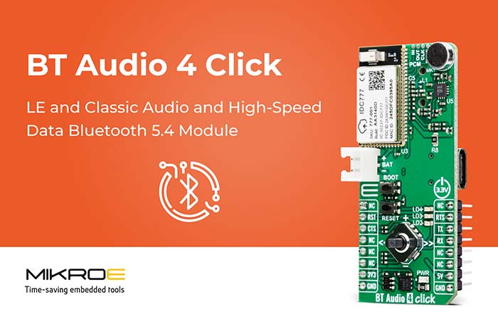 BT Audio 4 Click board from MIKROE