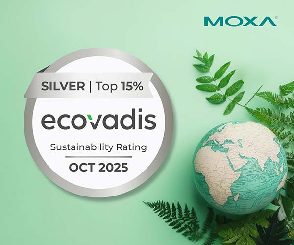 Moxa Wins EcoVadis Silver Medal